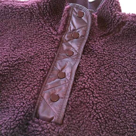 NWT ATHLETA Cozy Sherpa Snap Sweatshirt 2X - Picture 7 of 12